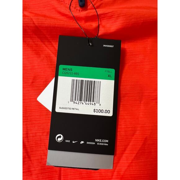 Nike Fighting Illini Illinois Repel On Field Windbreaker CQ5211-891 Mens Size XL - Picture 3 of 9